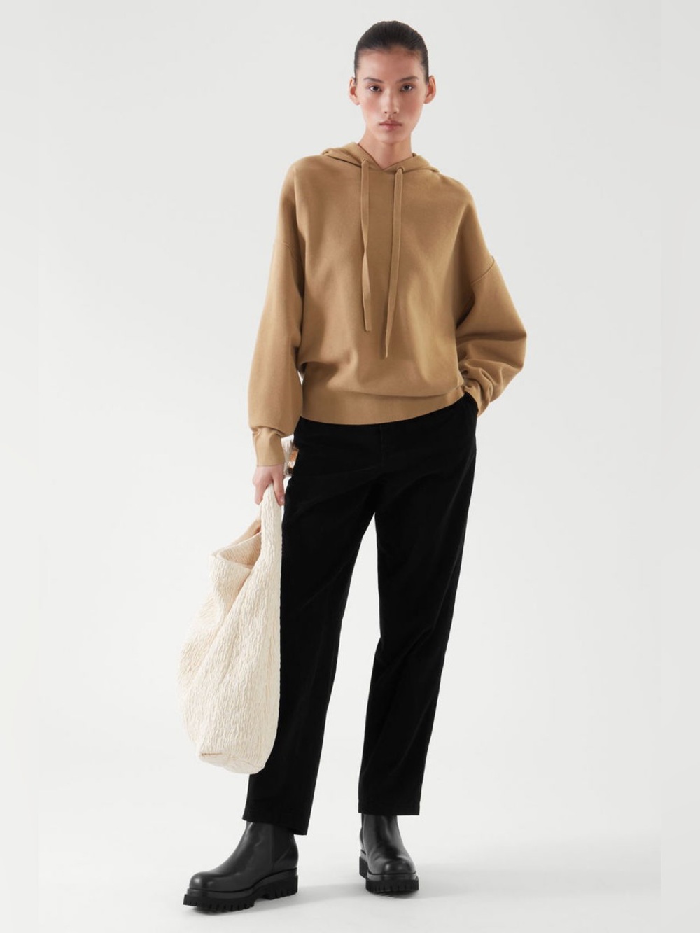 COS Relaxed-Fit Corduroy Trousers Black 8 carpenter utility slim barrel pant